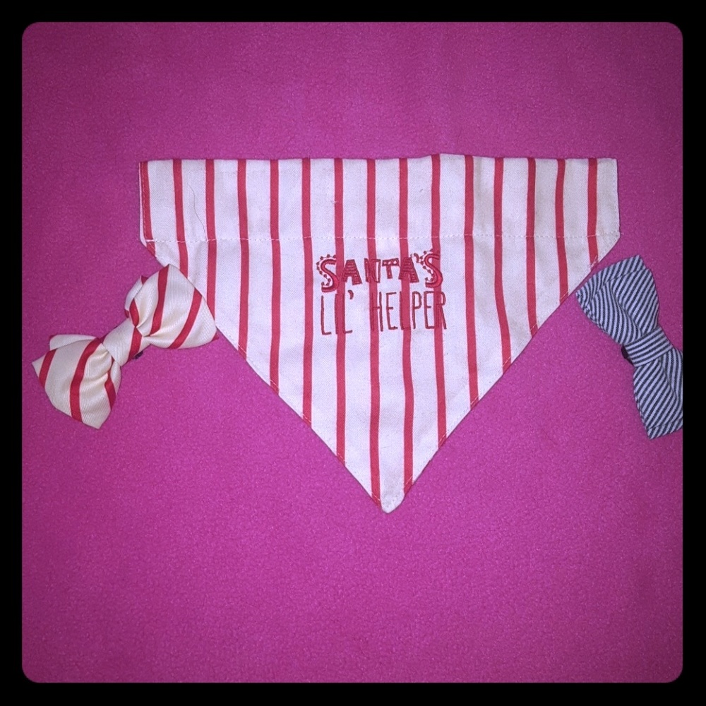 2 bow ties for dog and handkerchief, Dog